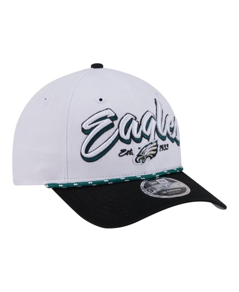 Men's White Philadelphia Eagles Team Loyal A-Frame 9FORTY Adjustable Hat