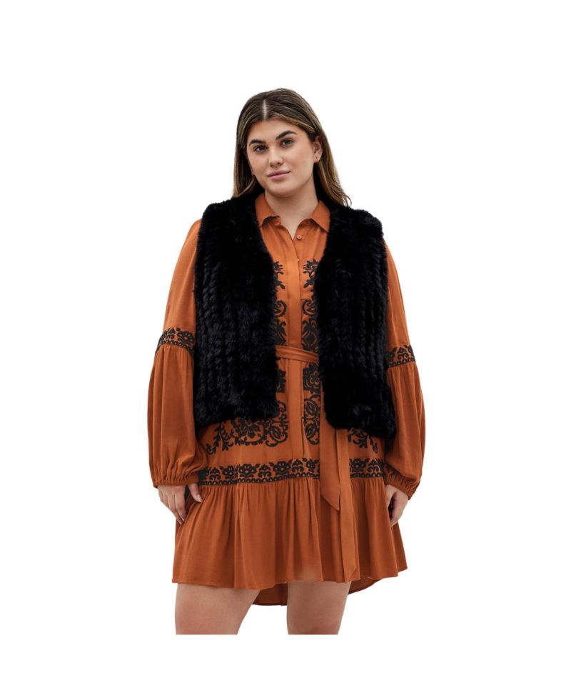 Women's Plus size Eve Faux Fur Vest