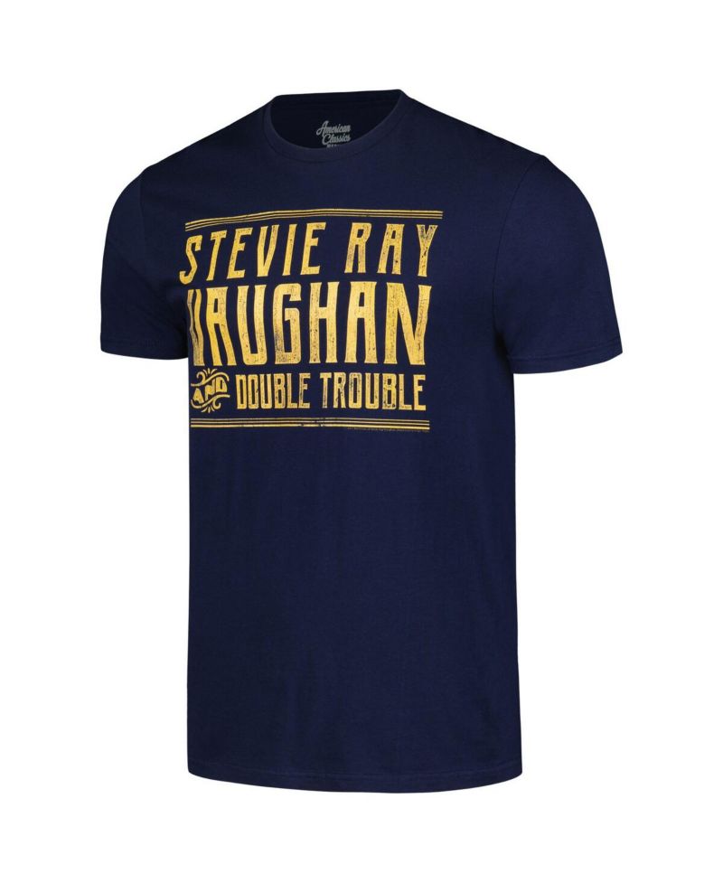 Men's and Women's Navy Stevie Ray Vaughan Double Trouble Graphic T-Shirt