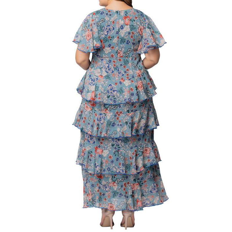 Plus Size Tour de Flounce Evening Gown