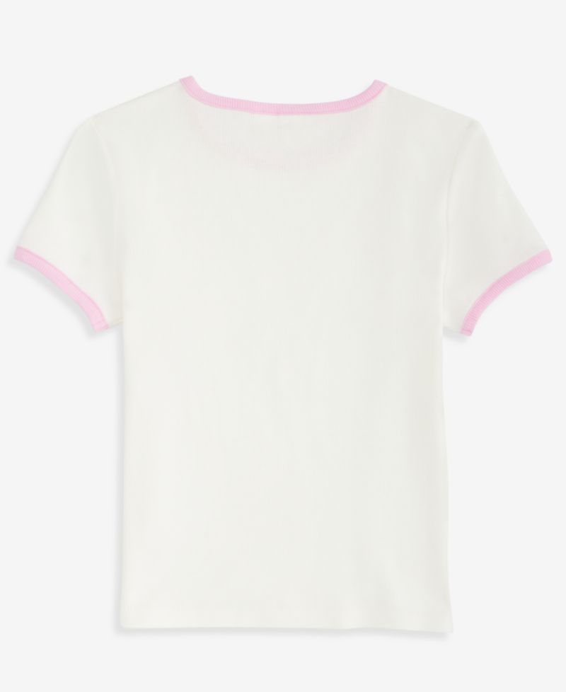 Girls' XS-XL Ribbed Baby Tee