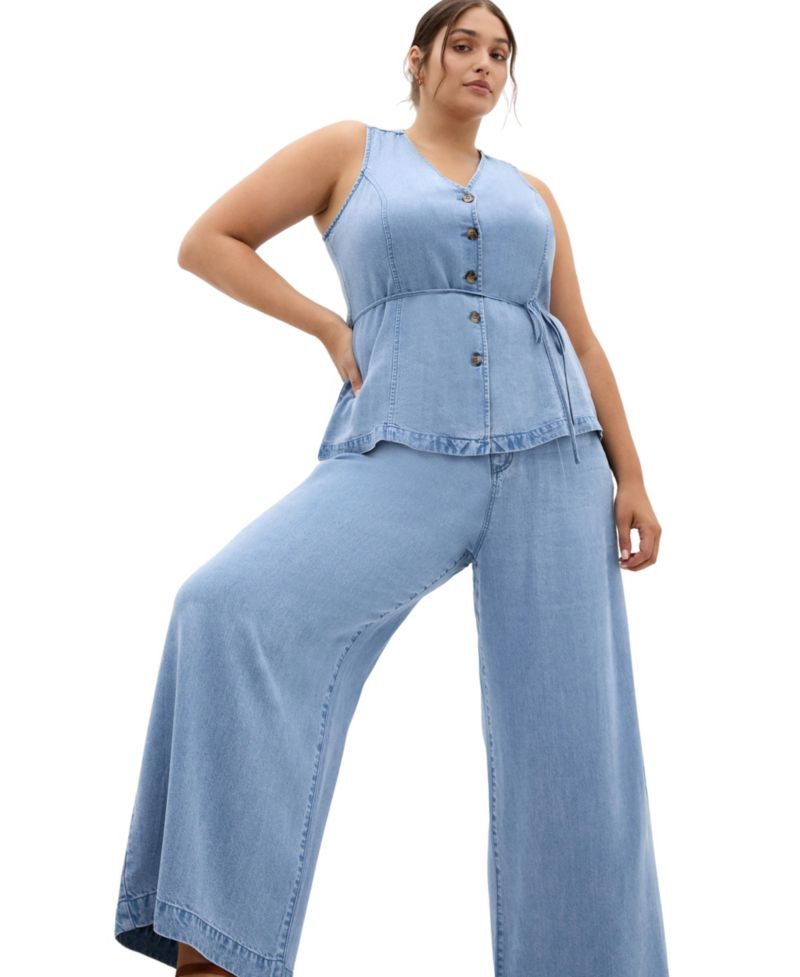 Women's Plus Size Evani Soft Denim Vest