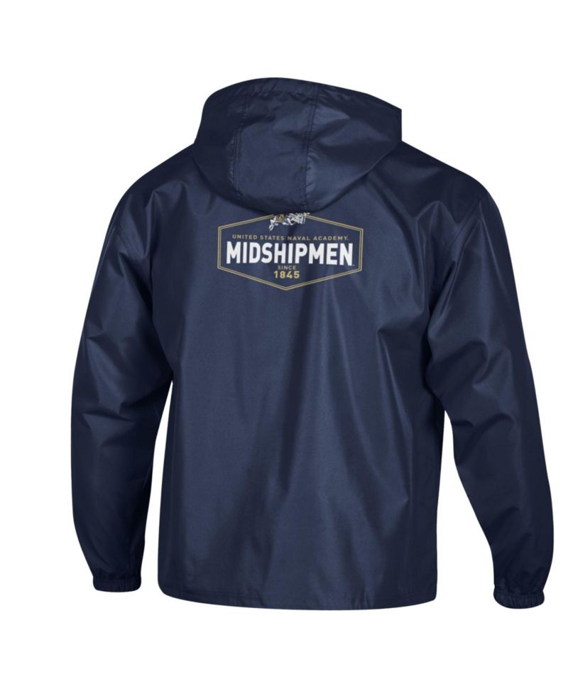Men's Navy Midshipmen Delay Packable Half-Zip Jacket