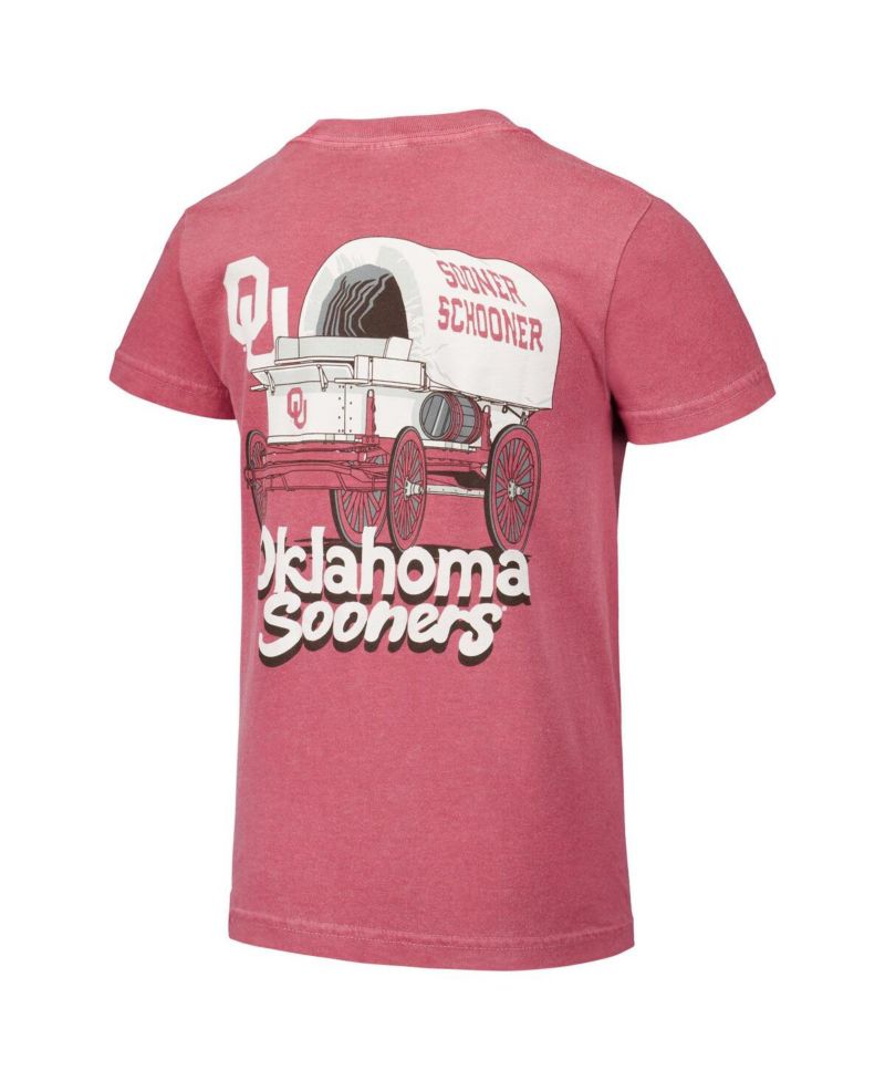 Big Boys and Girls Crimson Oklahoma Sooners Hyperlocal Comfort Colors T-Shirt