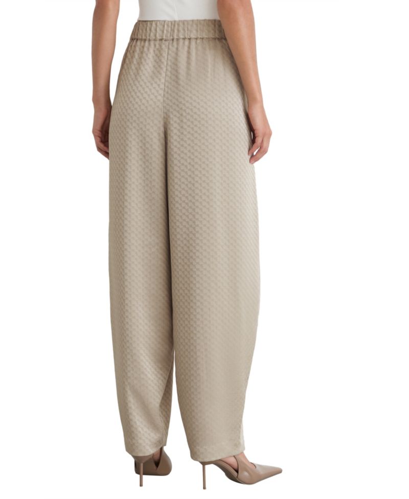 Petite Dia Jacquard Pleated Tapered Pants