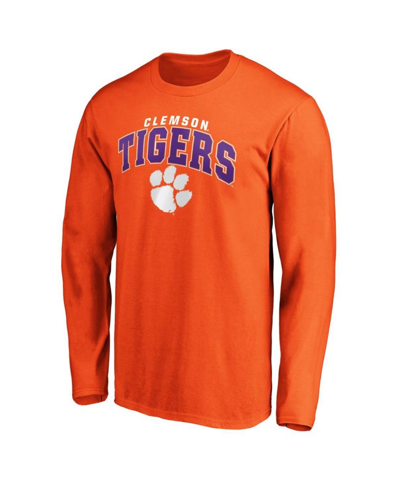 Men's Orange Clemson Tigers Steady Long Sleeve T-Shirt
