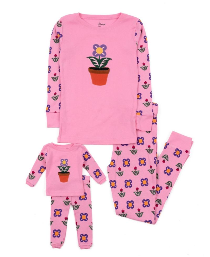 Big Girls 6-14 Matching Doll Snug-Fit Cotton Long Sleeve Pajamas