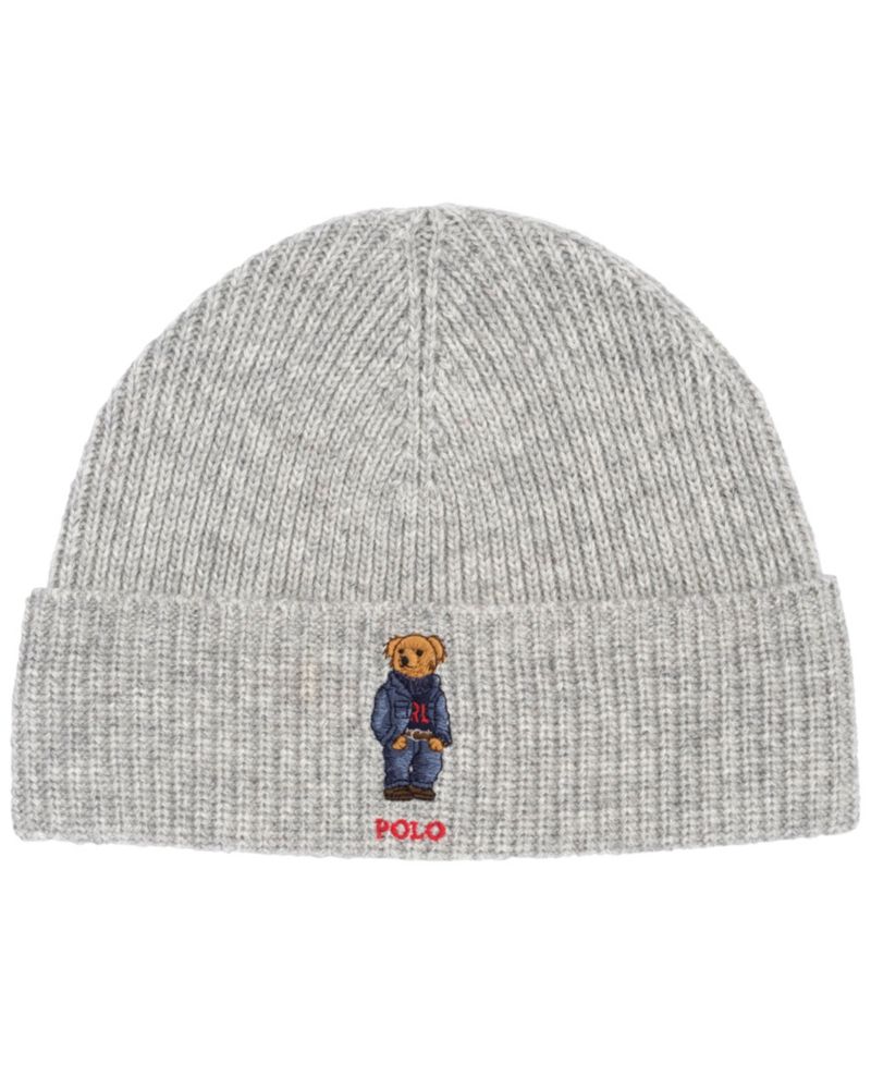 Men's Solid Denim Bear Beanie