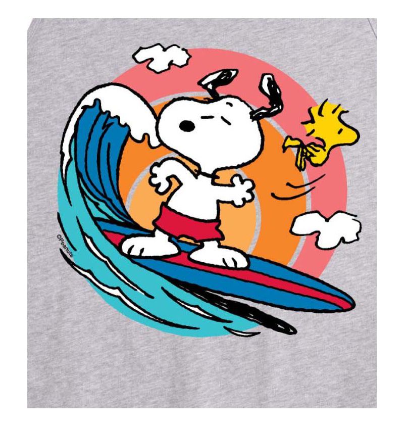 Hybrid Apparel Snoopy Woodstock Surf Men's Jersey Tank