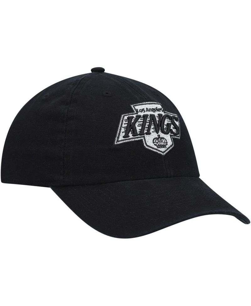 Men's Black Los Angeles Kings Team Clean Up Adjustable Hat