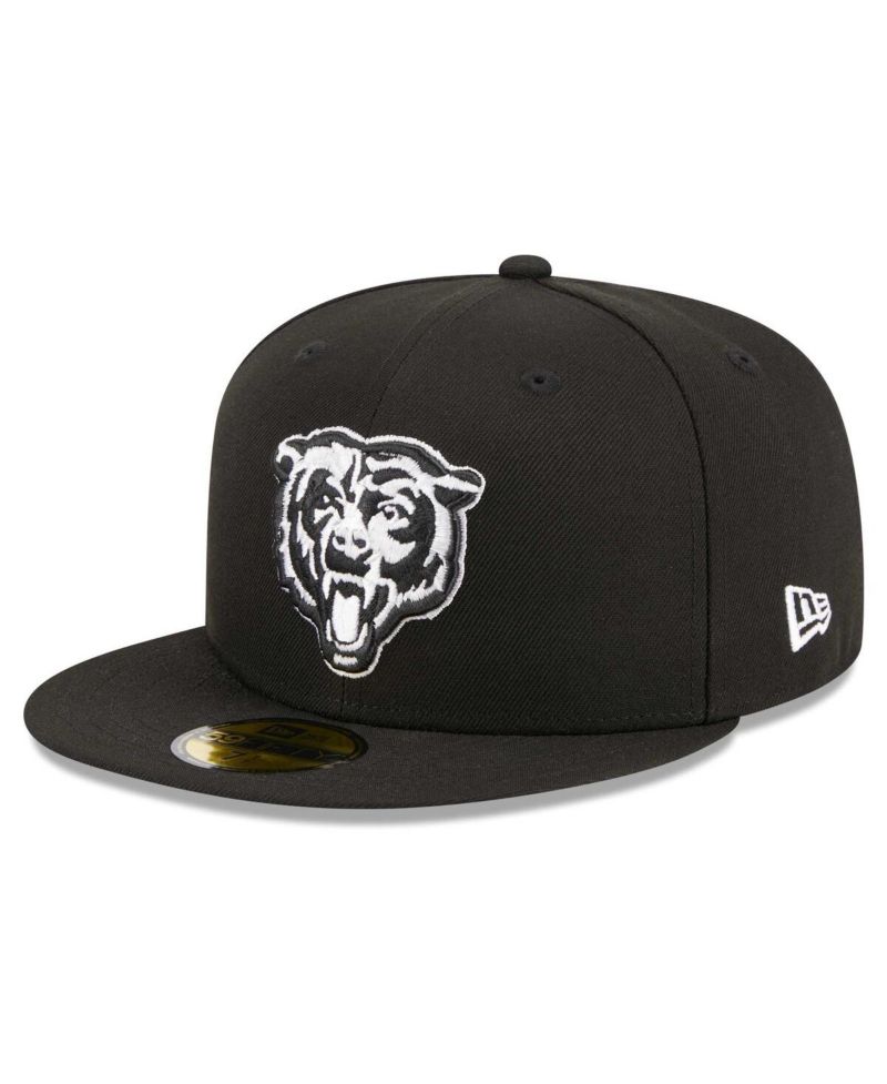 Men's Black Chicago Bears Alternate Logo Main Patch 59FIFTY Fitted Hat