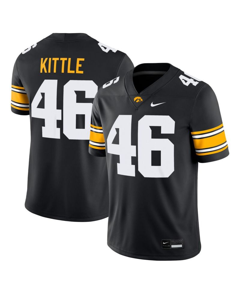 Men's George Kittle 46 Black Iowa Hawkeyes Alumni Player Game Jersey