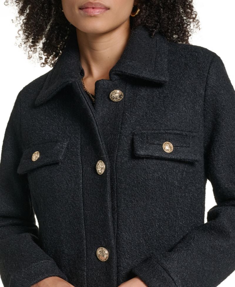 Women's Wool-Blend Long Colorblock Coat
