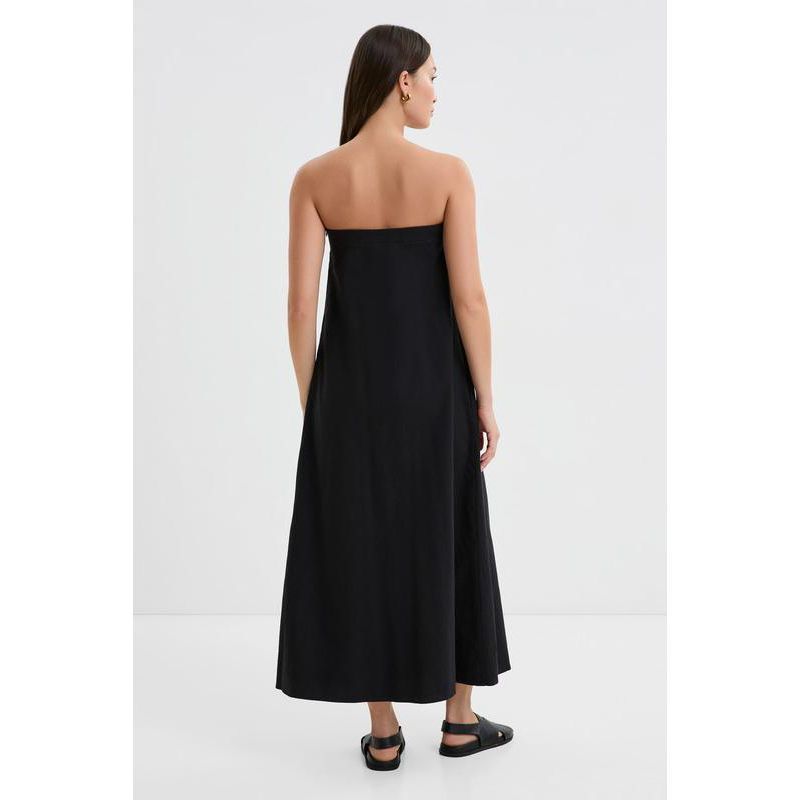 Women's Aine Linen Convertible-Strap Flowy Dress with Pockets