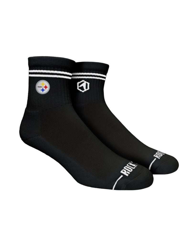 Men's and Women's Pittsburgh Steelers Stripe Quarter-Length Socks