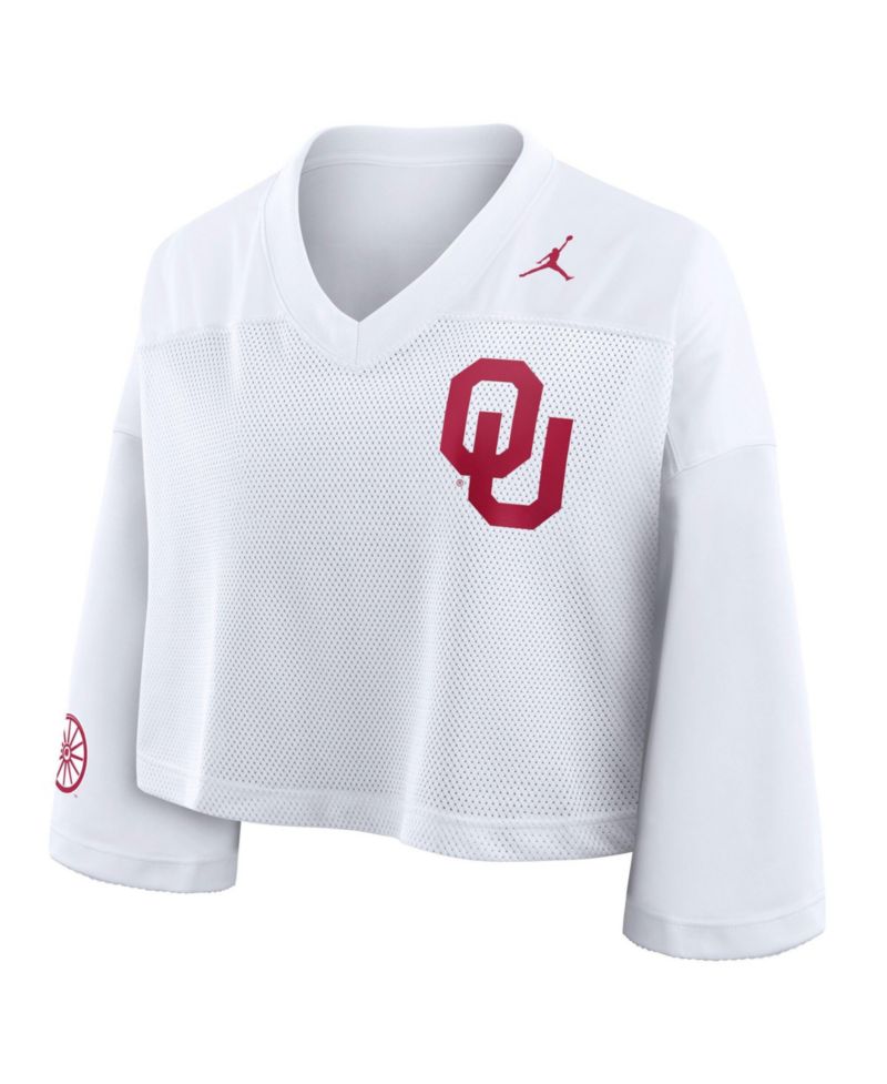 Women's Oklahoma Sooners Cropped Mesh Jersey