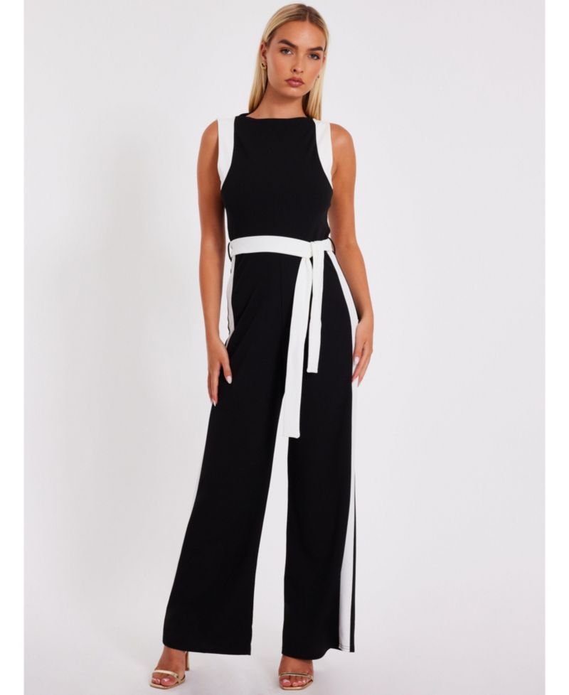 Women's Contrast Palazzo Jumpsuit