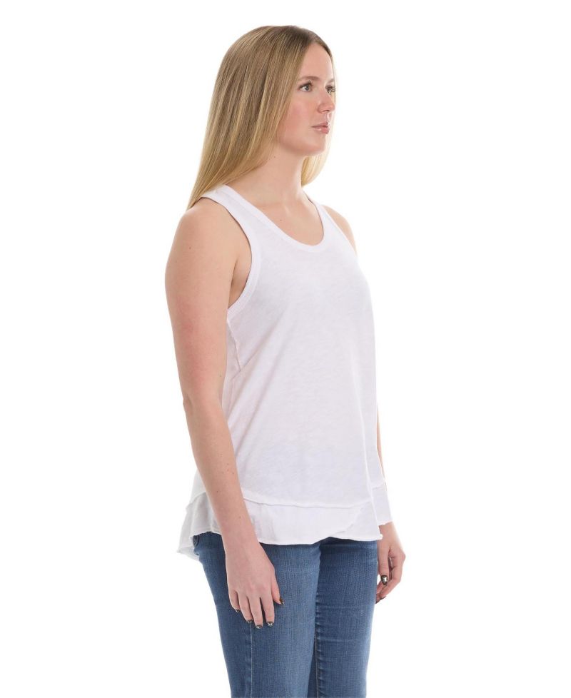 Women's Shrunken Curved-Shirttail Tank