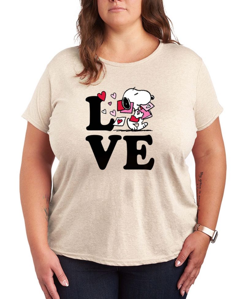 Women's Peanuts Love Snoopy Short-Sleeve Graphic T-Shirt