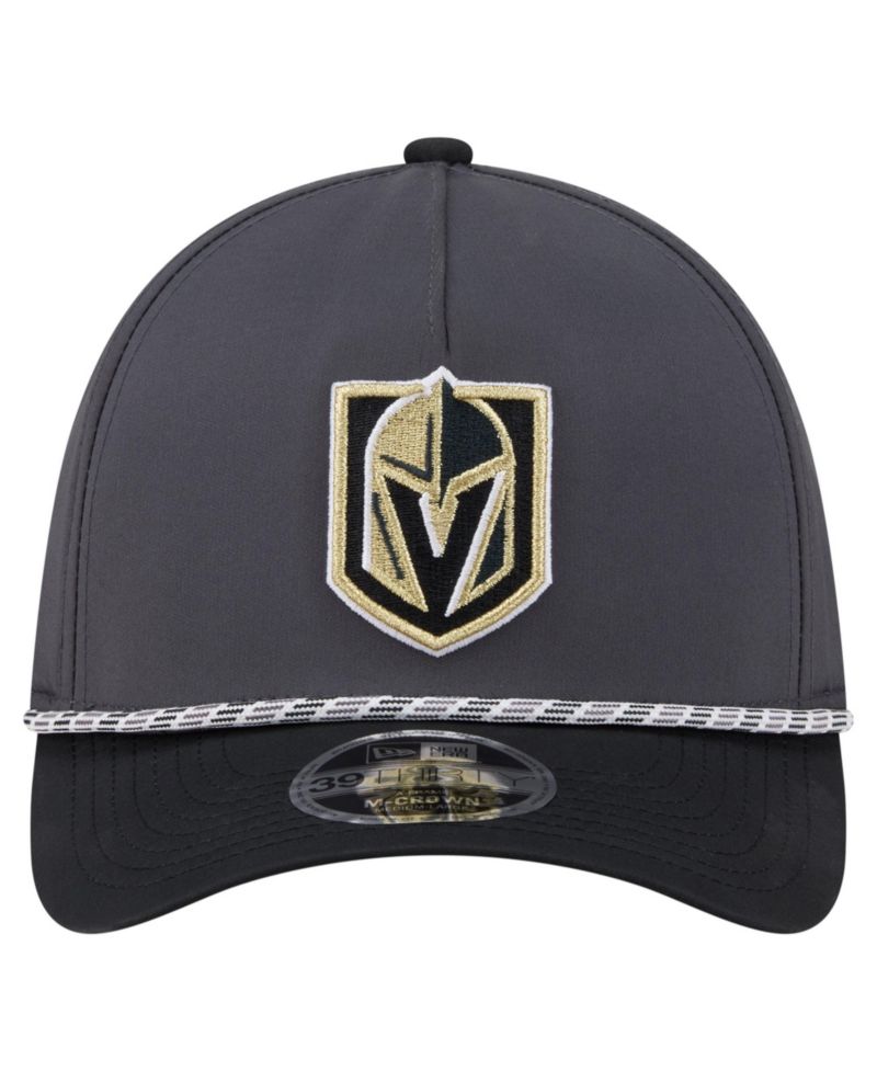 Men's Charcoal/Black Vegas Golden Knights 2-Tone Featherweight 39THIRTY A-Frame M-Crown Flex Hat