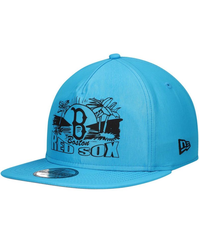 Men's Blue Boston Red Sox Neon Golfer Snapback Hat