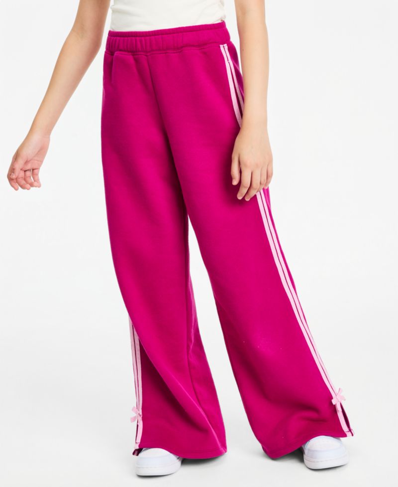 Girls' XS-XL Bow-Detail Wide-Leg Sweatpants