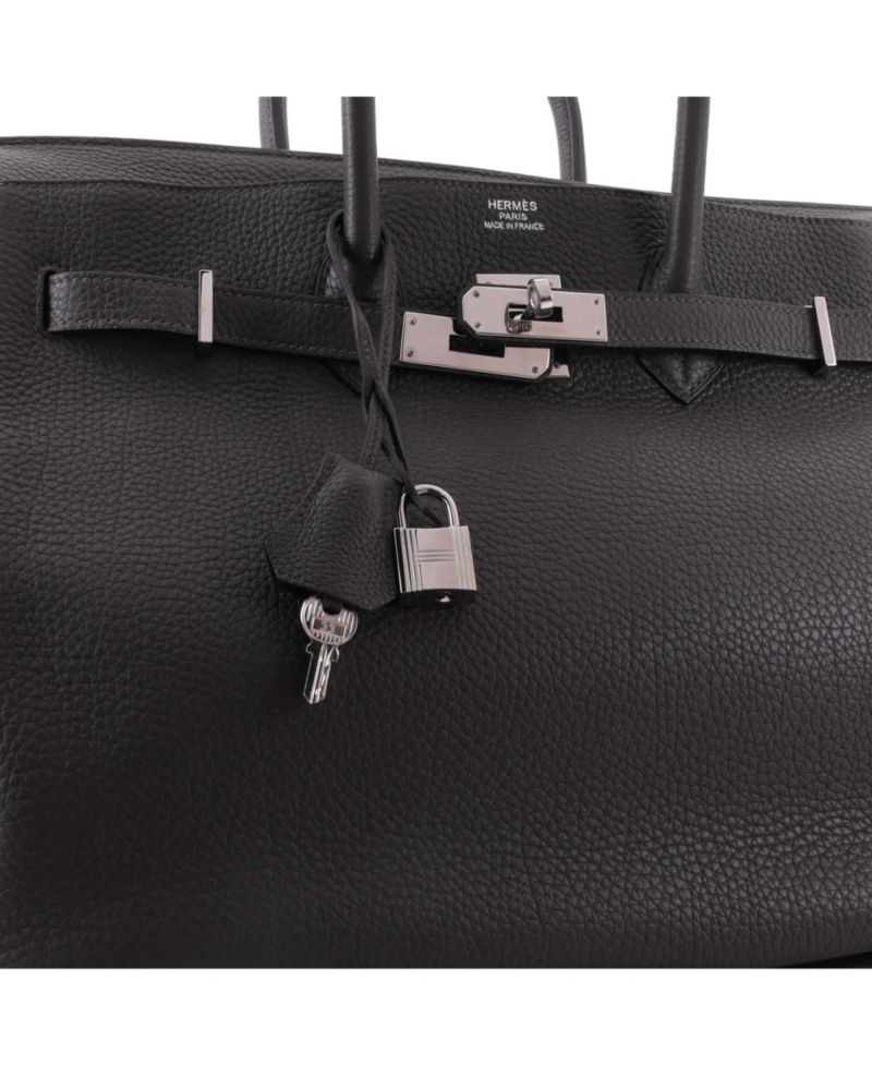 Pre-Owned Hermes Birkin 35 Handbag Green Togo with Palladium Hardware