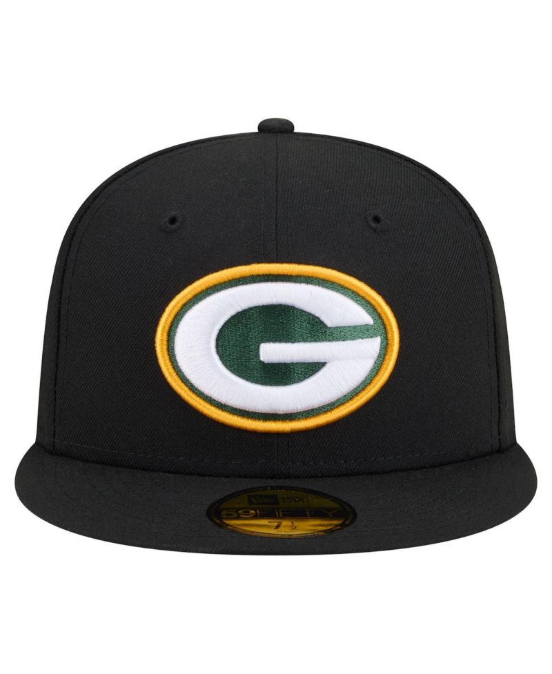 Men's Black Green Bay Packers 59FIFTY Fitted Hat
