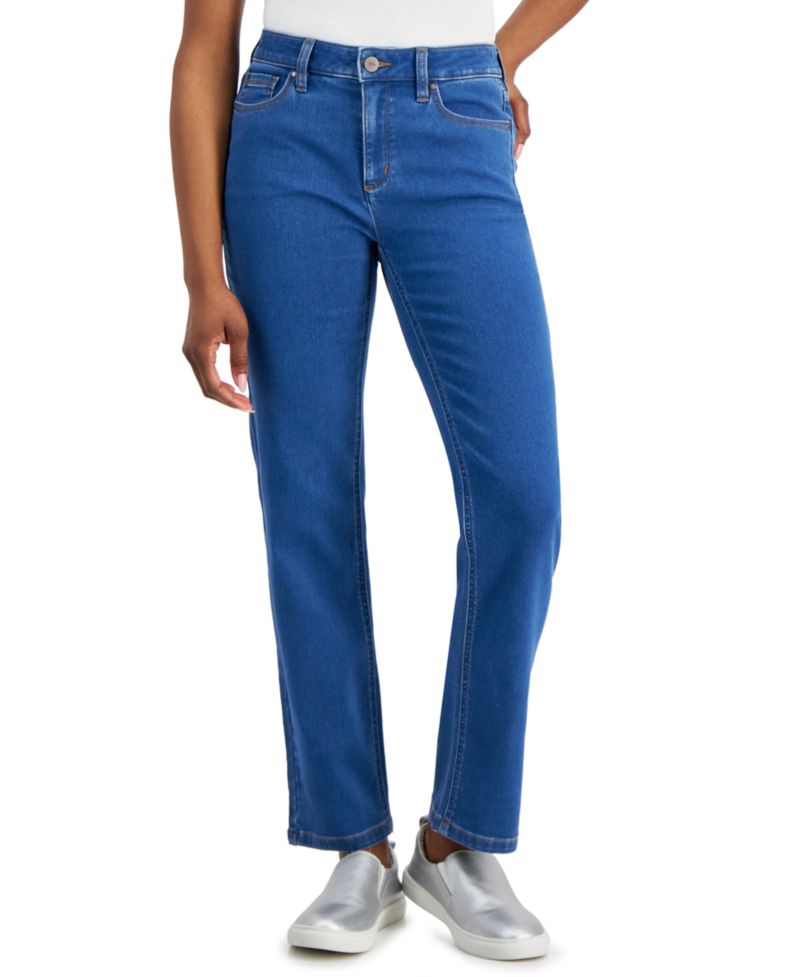 Women's Lexington Mid Rise Straight Leg Denim Jeans