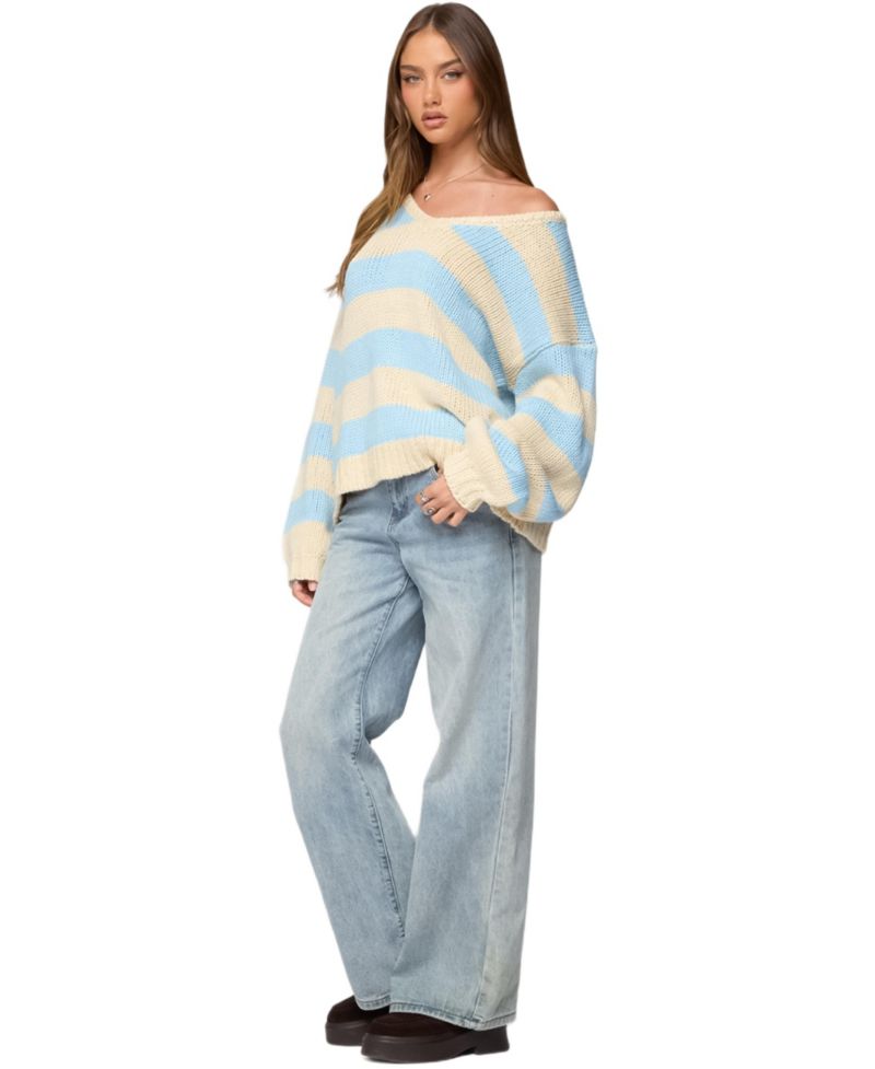 Women's Tracie Striped Oversized Sweater