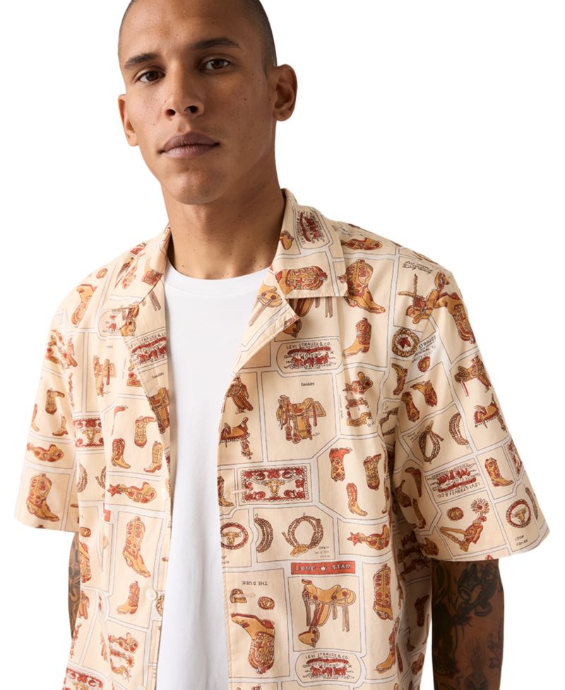 Premium Men's Short-Sleeve Camp Collar Shirt