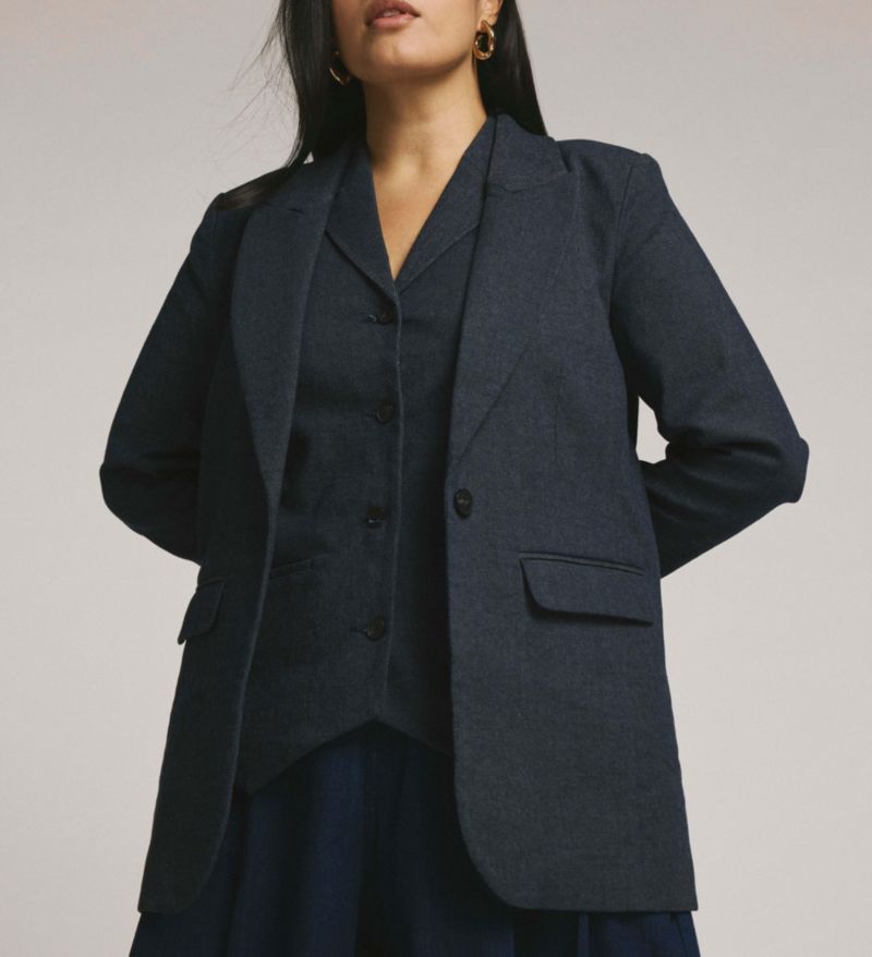 Women's Denim Look Blazer