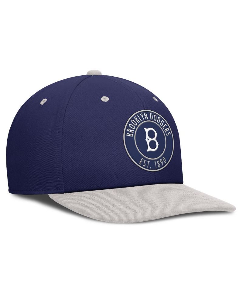 Men's Navy/Silver Brooklyn Dodgers Cooperstown Collection Pro Dri-FIT Snapback Hat