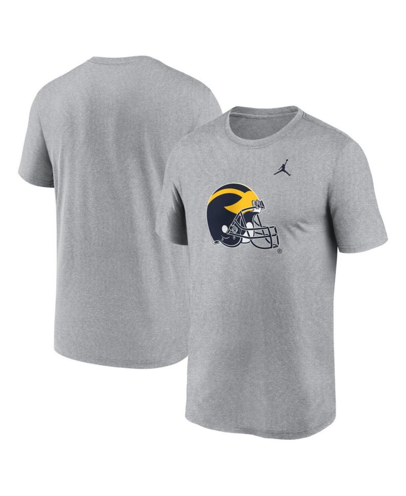 Men's Heather Gray Michigan Wolverines Primetime Legend Alternate Logo T-Shirt