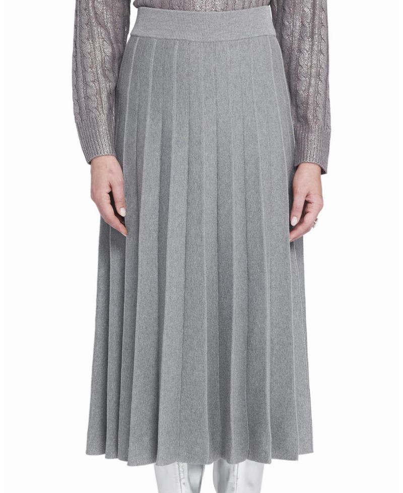 Women's Pleated Sweater Skirt
