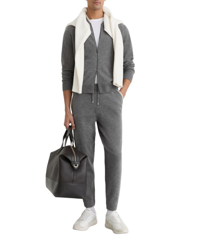 Men's Clifford Merino-Wool Zipped Bomber Cardigan
