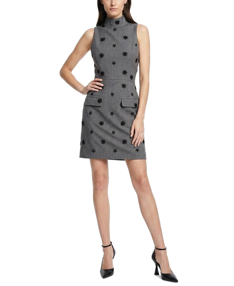 Women's Sleeveless Mock Neck Mini Dress