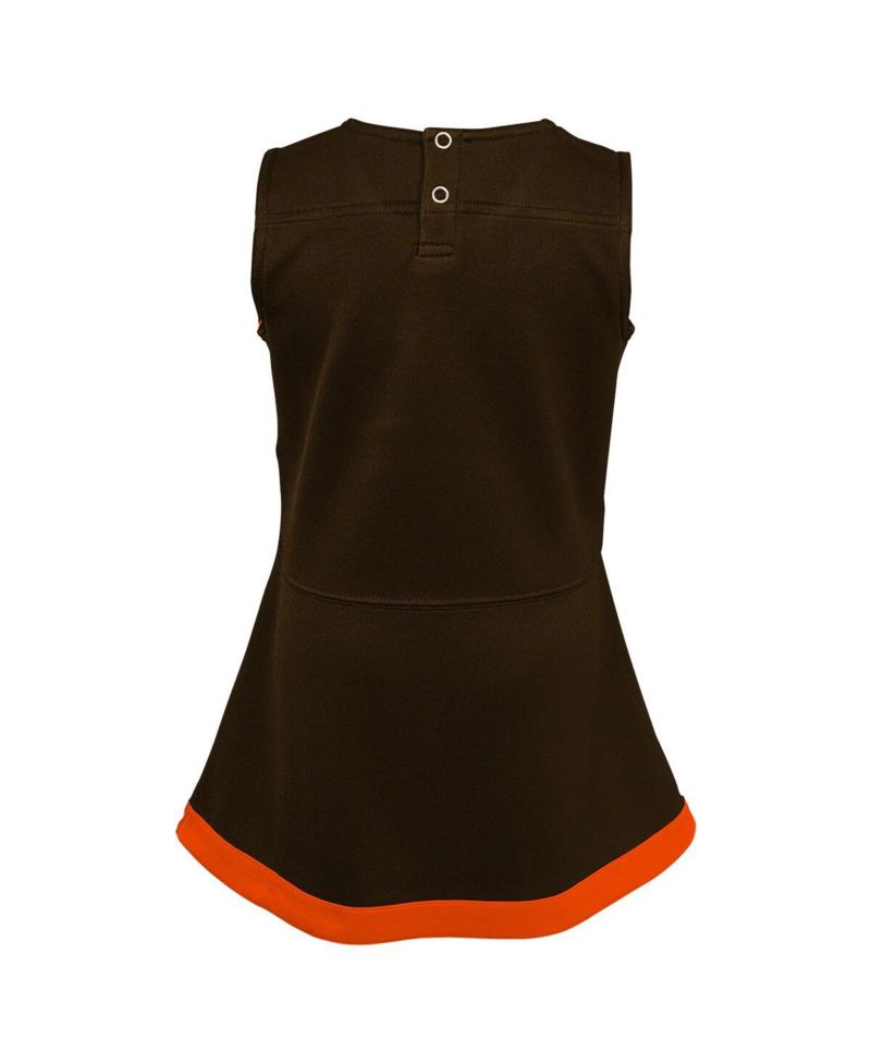 Baby Girls Brown Cleveland Browns Cheer Captain Jumper Dress