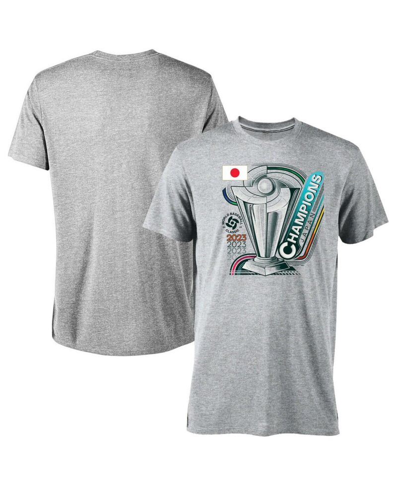 Men's Gray Japan Baseball 2023 World Baseball Classic Champions Tri-Blend T-shirt