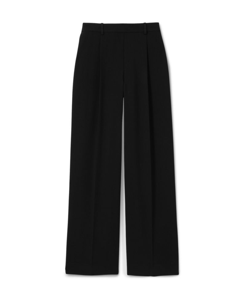 Women's Eden Elasticated-Waist Wide-Leg Twill Trousers