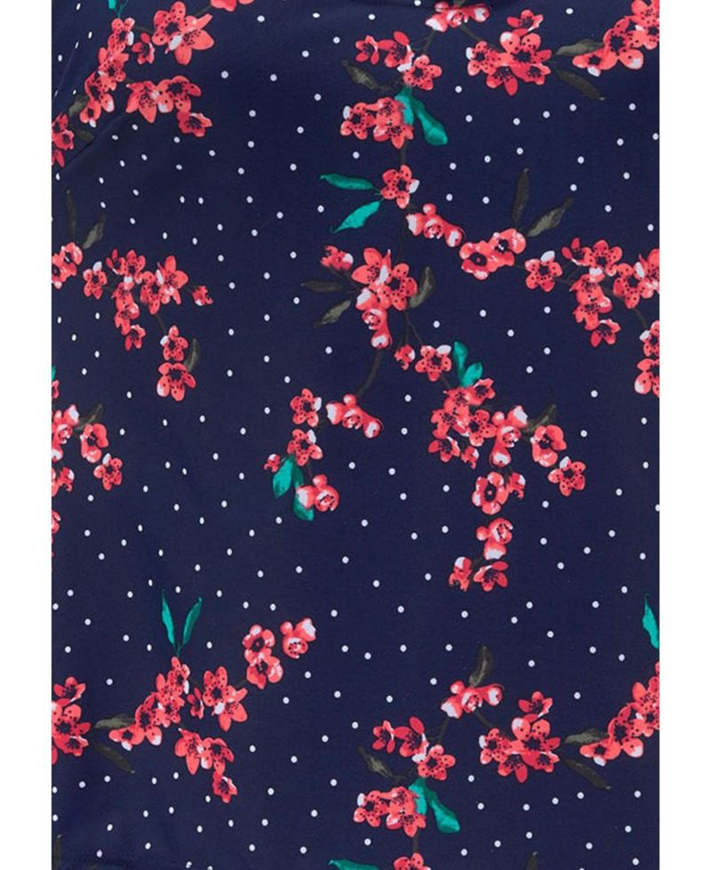 Women's Floral Print Blossom Everyday Comfort Underwire Tankini Top