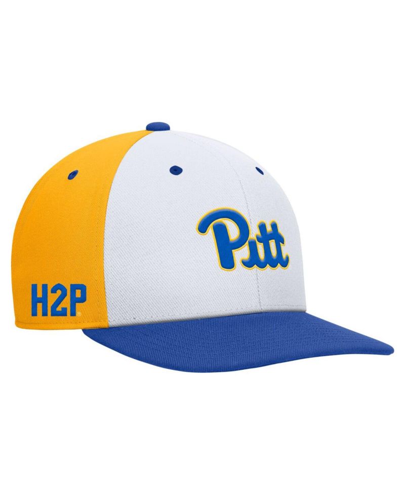 Men's White/Gold Pitt Panthers Pro Performance Snapback Hat