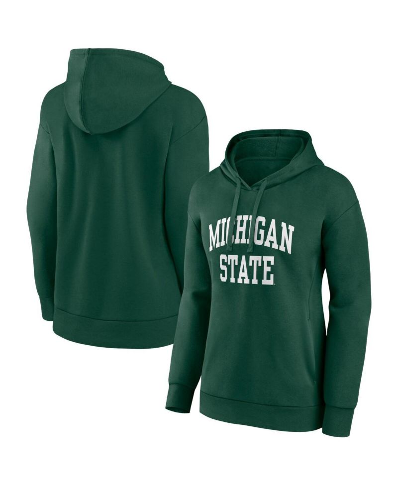 Women's Green Michigan State Spartans Basic Arch Pullover Hoodie