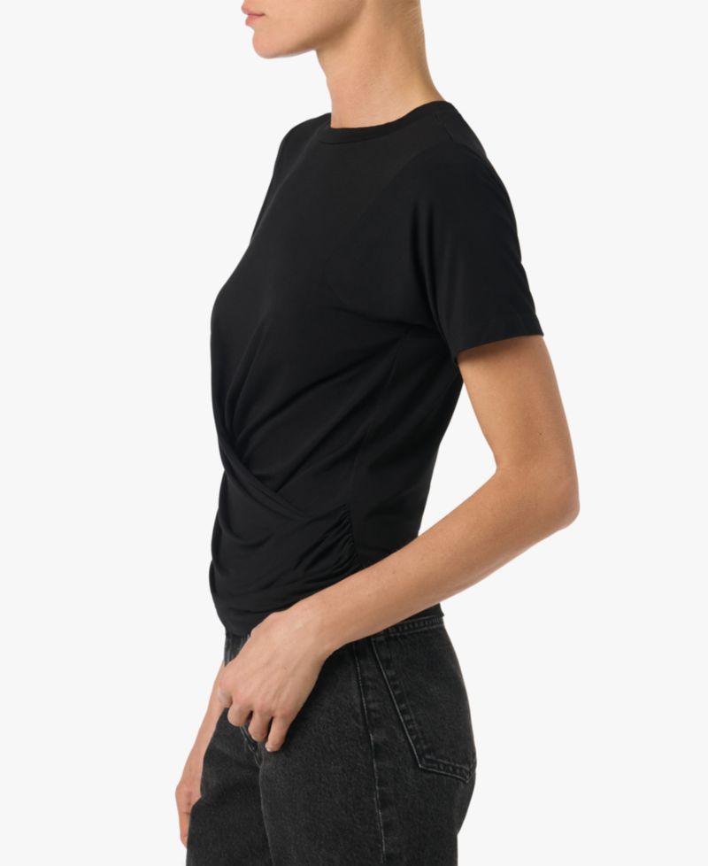 Women's Twist Wrap Crewneck Short-Sleeve T-Shirt