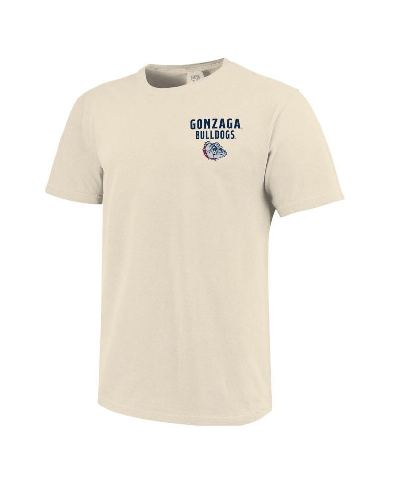 Men's Cream Gonzaga Bulldogs Comfort Colors Mascot Overlay T-Shirt