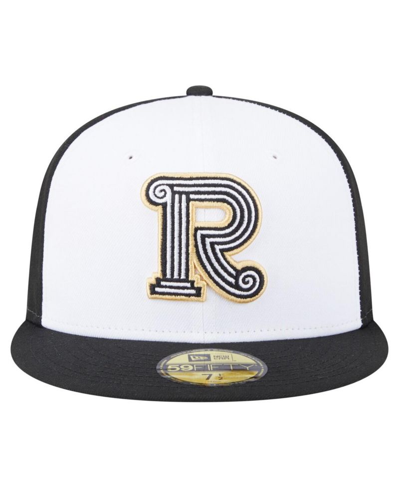 Men's White/Black Rome Emperors Authentic Collection 59FIFTY Fitted Hat
