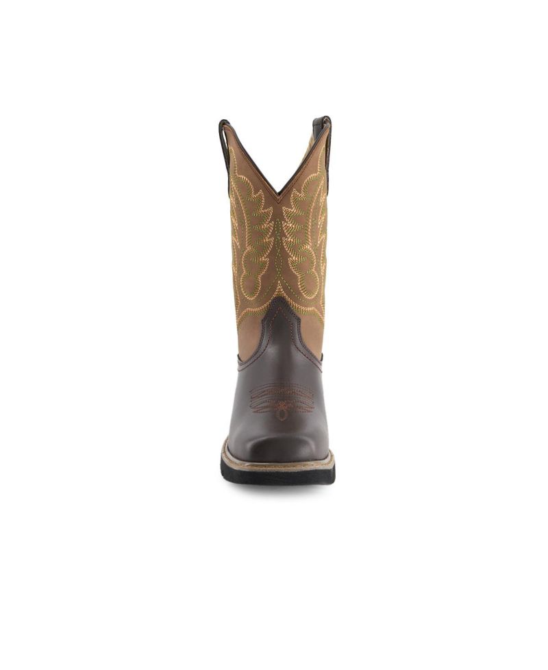 Men's Leather Cowboy Boots Bicolor