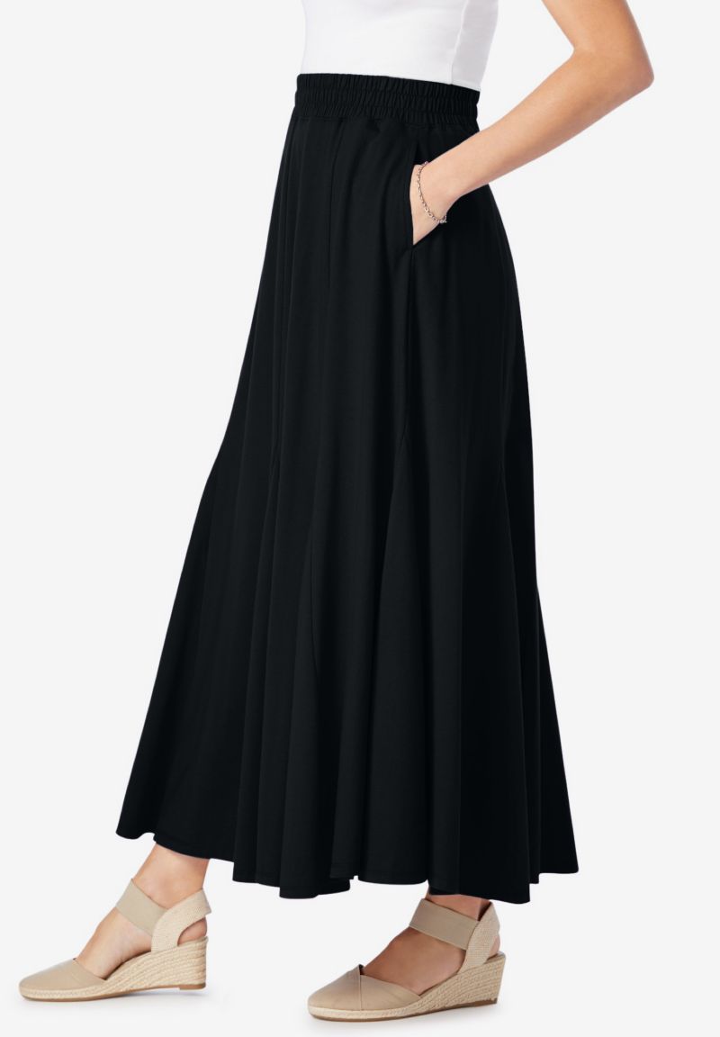 Plus Size Within Wide Elastic Waist Skirt
