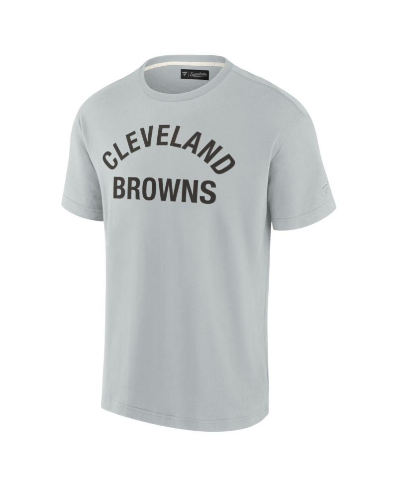Men's and Women's Gray Cleveland Browns Super Soft Short Sleeve T-shirt