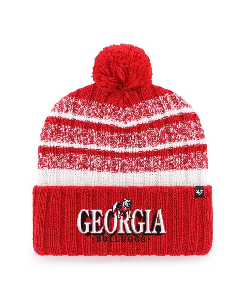 Men's Red Georgia Bulldogs Tavern Cuffed Knit Hat with Pom